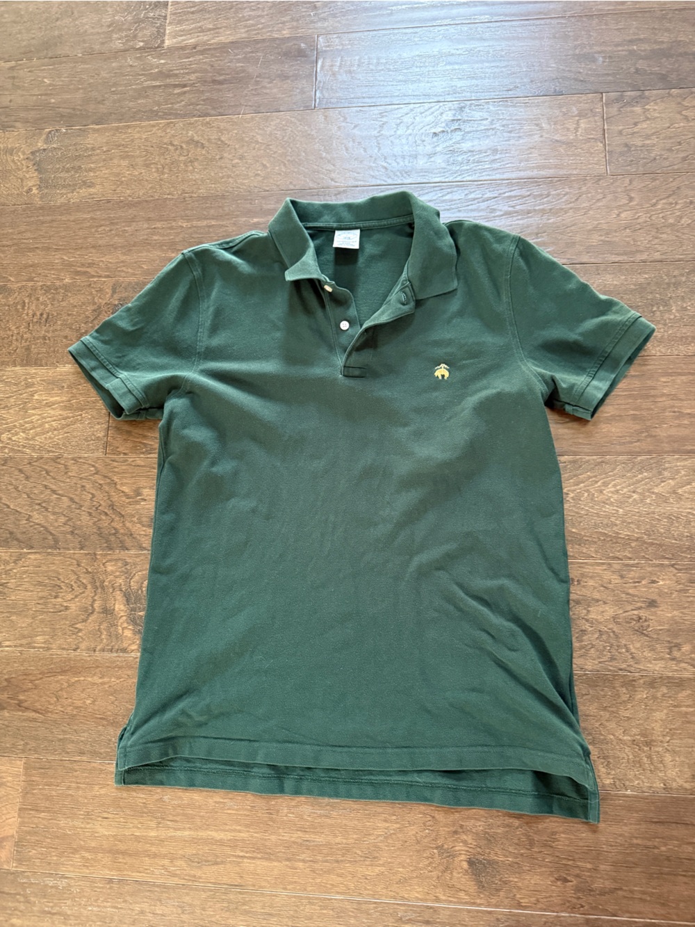 Brooks Brothers Y2K Dark Green Polo Shirt, Men’s Large, Gold Embroidered Logo